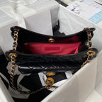cc hobo bag 21.5 black oil wax leather