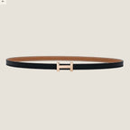 HM FOCUS BUCKLE & REVERSIBLE BLACK AND TAWNY BROWN LEATHER STRAP 13MM COPPER HARDWARE