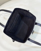 FENDI ORIGAMI MEDIUM 27 BROWN MIX BLACK FF JACQUARD FABRIC BAG