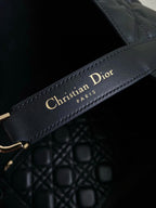 cd large toujours 37 black calfskin