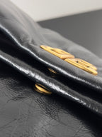 MONACO MEDIUM BAG 32 IN BLACK ARENA CALFSKIN GOLD HARDWARE
