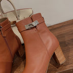 HM Saint Germain Ankle Boot Brown Calfskin
