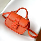 LV Hide & Seek Handbag 21cm Orange Epi Grain Cowhide GHW
