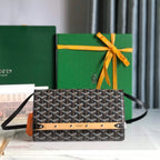 MONTE-CARLO PM CLUTCH 25 IN BLACK GOYARDINE CANVAS