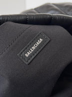 MONACO BAG 32 IN BLACK QUILTED THIN CALFSKIN SILVER HARDWARE