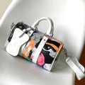 LV M46701 Keepall Bandoulière 25 Multicolor Monogram Canvas & Cowhide