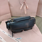 MIU POCKET 21CM SHOULDER BAG COFFE CALFSKIN