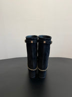 CC Short Boots Black With Chain Suede And Cowhide 944963