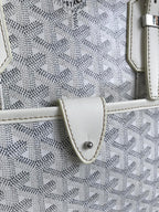 AMBASSADE DOCUMENT CASE 35 IN WHITE GOYARDINE CANVAS