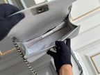 boy medium 25 grey quilted caviar ruthenium hardware