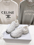 CD Vibe Sneaker White Polyester Mesh Fabric And Lambskin