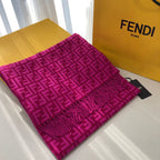 FF 180 CM SCRAF IN MAGENTA PURPLE CASHMERE AND WOOL