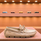 LV LOAFER IN CAMEL BROWN EMBOSSED CALFSKIN