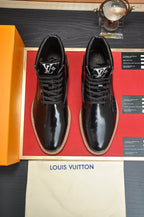 LV SHORT BOOT IN GLOSSY BLACK CALFSKIN