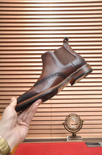 LV CHELSEA ANKLE BOOT IN CHOCOLATE BROWN CALFSKIN