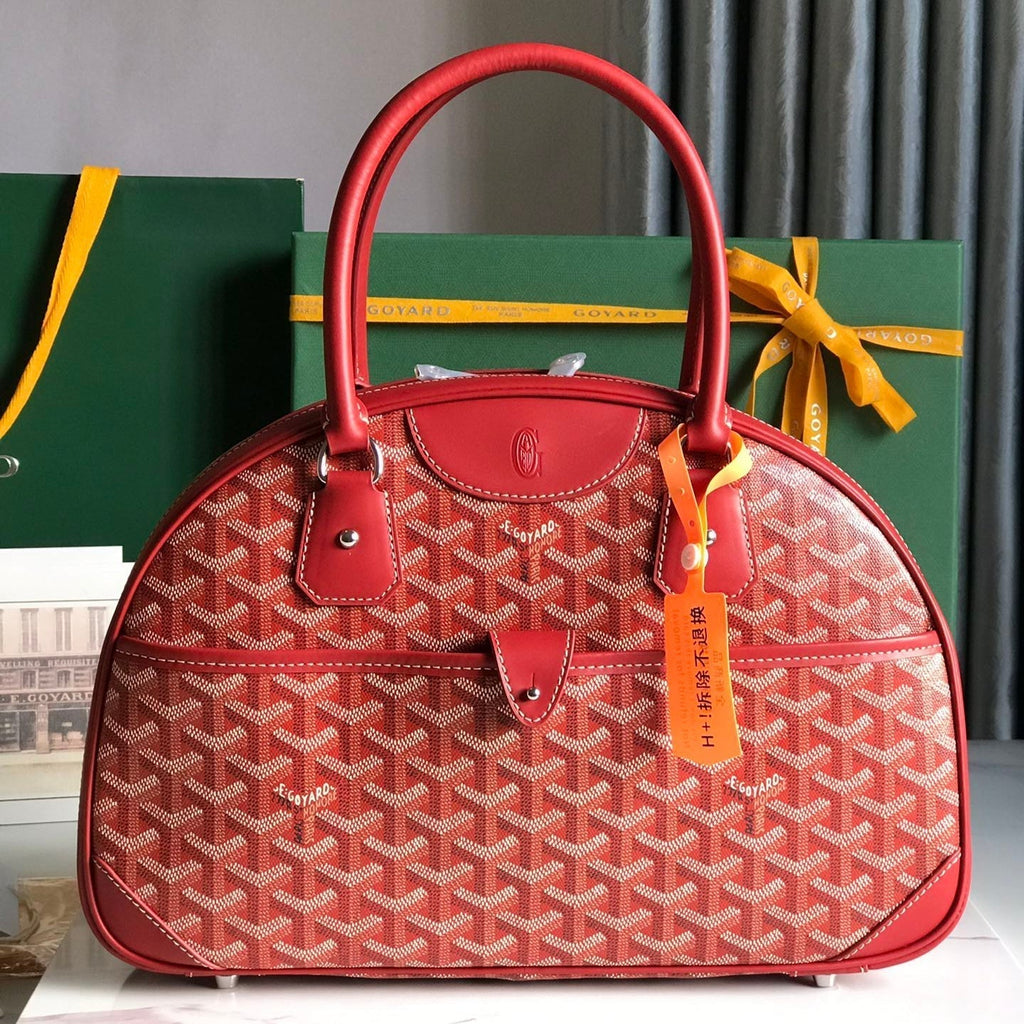 SAINT JEANNE BAG 35 IN CANNON PINK GOYARDINE CANVAS AND CALFSKIN