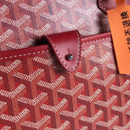 SAINT JEANNE BAG 35 IN RED GOYARDINE CANVAS AND CALFSKIN