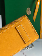 ROUETTE STRUCTURÉ MINI BAG 21 IN YELLOW GOYARDINE CANVAS AND CALFSKIN