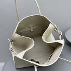 The Row Margaux 17 White Calfskin