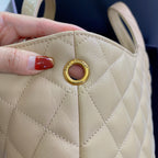 ICARE MAXI 58 SHOPPING BAG BEIGE QUILTED LAMBSKIN
