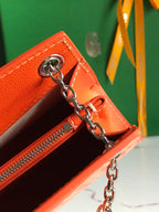 ROUETTE STRUCTURÉ MINI BAG 21 IN ORANGE GOYARDINE CANVAS AND CALFSKIN