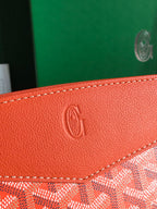 ROUETTE STRUCTURÉ MINI BAG 21 IN ORANGE GOYARDINE CANVAS AND CALFSKIN