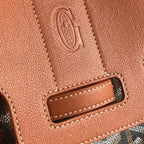 SAIGON SOUPLE BAG 34 IN BROWN GOYARDINE CANVAS AND CALFSKIN
