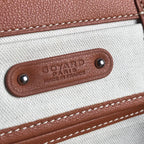 SAIGON SOUPLE BAG 34 IN BROWN GOYARDINE CANVAS AND CALFSKIN