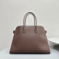 The Row Margaux 17 Chocolate Leather