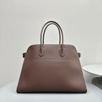 The Row Margaux 17 Chocolate Leather