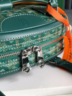 SAINT JEANNE MINI BAG 26 IN GREEN GOYARDINE CANVAS AND CALFSKIN