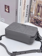 CARO BOX 19 IN GREY CALFSKIN