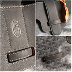 SAIGON SOUPLE BAG 34 IN GREY GOYARDINE CANVAS AND CALFSKIN