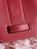 SAIGON SOUPLE BAG 34 IN PERSIAN RED GOYARDINE CANVAS AND CALFSKIN
