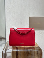 BVL Serpenti Forever Crossbody Bag 25cm Red Calfskin GHW 188660