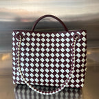 bv medium andiamo 32 white burgundy lambskin