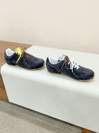 Miu Miu Pre-Owned x New Balance Sneakers Dark Gray Yellow Cowhide Suede