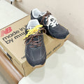 Miu Miu Pre-Owned x New Balance Sneakers Dark Gray Yellow Cowhide Suede