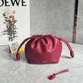 Flamenco Cluth Dark Burgundy Calfskin