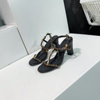 high heel sandal 85 black quilted calfskin mop