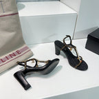 high heel sandal 85 black quilted calfskin mop