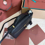 EXTRA BAG L27 IN BLACK SMOOTH CALFSKIN WITH GOLD HARDWARE