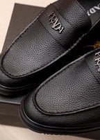 PRA LOAFER IN SIENNA BROWN GRAINED CALFSKIN