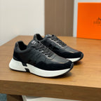 HM HOGAN SNEAKER BLACK CALFSKIN AND SUEDE