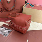 MICRO BALE BAG IN MARS RED CALFSKIN