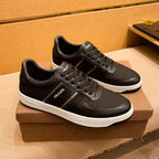 PRA SNEAKER IN BLACK CALFSKIN AND MESH BREATHABLE FABRIC