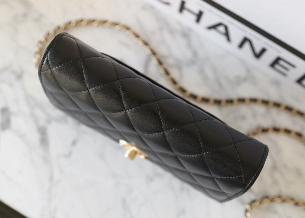 cc 24s woc 19cm black calfskin pearl ball