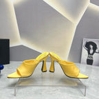 SL GOLDIE MULES LEMON SATIN