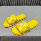 LV VENICE MULE SLIPPERS LEMON YELLOW DAMIER
