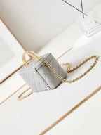 24a vanity 17cm grey lambskin gold hardware